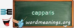 WordMeaning blackboard for capparis